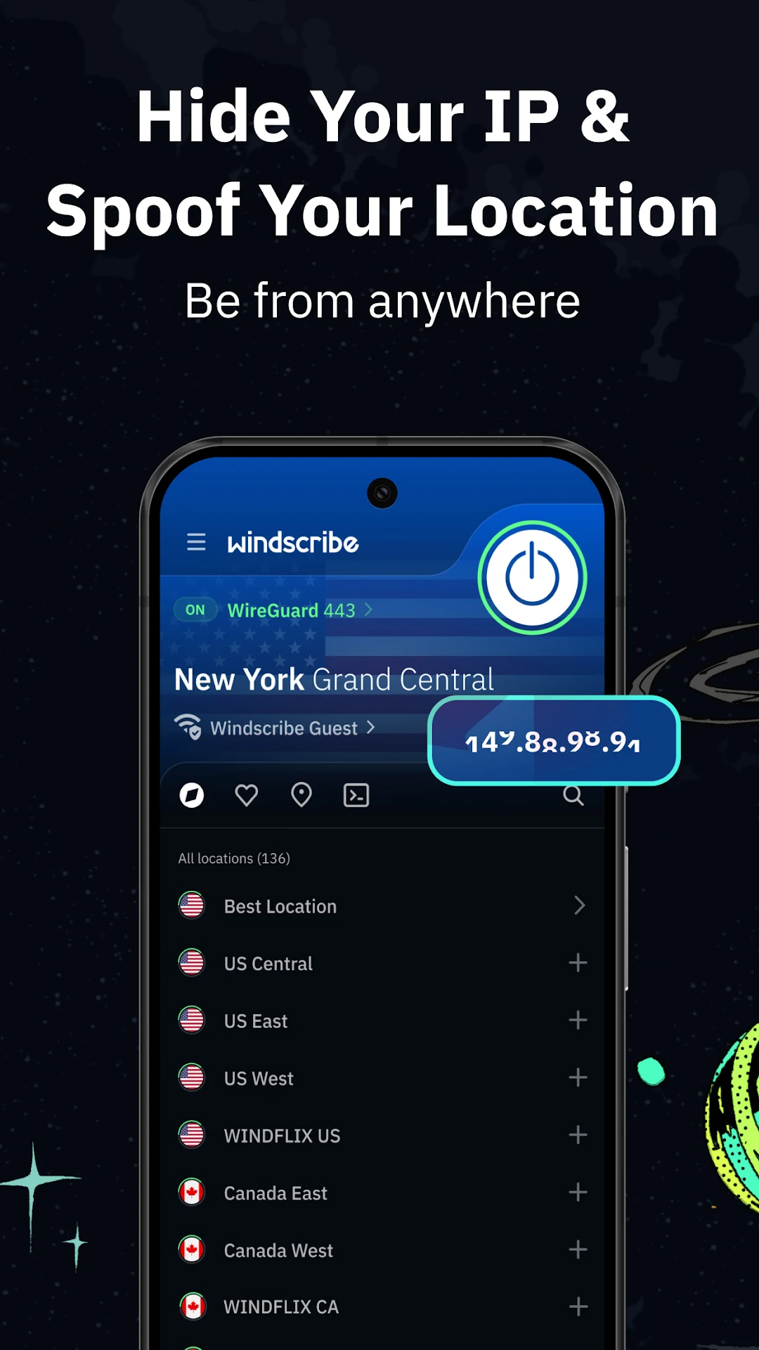 Windscribe скриншот